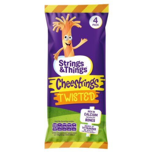 Strings & Things Twisted Cheestrings 4 x 20g (80g)