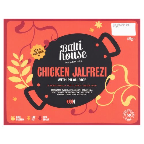 Balti House Punjabi Dishes Chicken Jalfrezi with Pilau Rice 450g