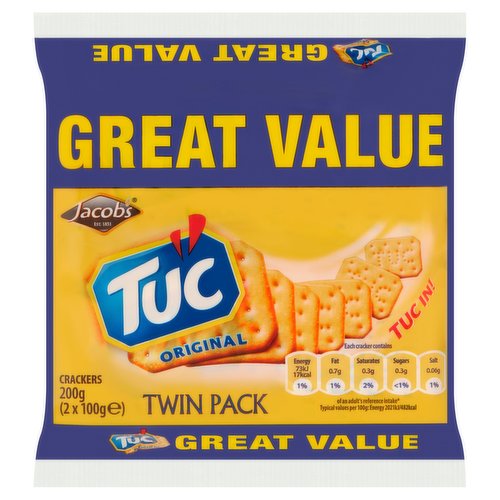 Tuc Original Crackers Twin Pack 2 x 100g (200g)