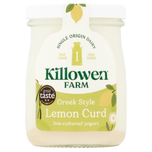 Killowen Farm Greek Style Lemon Curd Live-Cultured Yogurt 140g