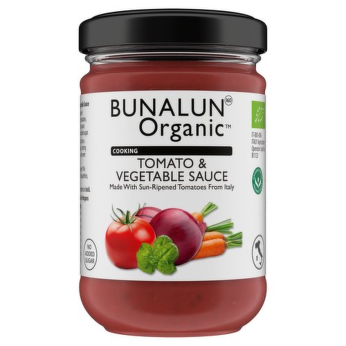 Bunalun Organic Cooking Tomato & Vegetable Sauce 350g