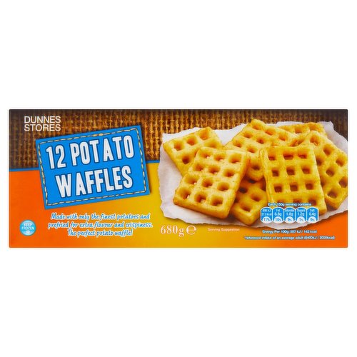 Dunnes Stores 12 Potato Waffles 680g