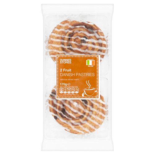 Dunnes Stores 2 Fruit Danish Pastries 170g