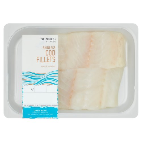 Dunnes Stores Skinless Cod Fillets 250gm