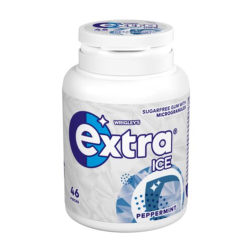 Extra Ice Peppermint Sugarfree Chewing Gum Bottle 46 Pieces