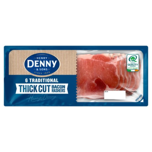 Henry Denny & Sons 6 Traditional Thick Cut Rashers 240g