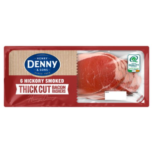 Henry Denny & Sons 6 Hickory Smoked Thick Cut Rashers 240g