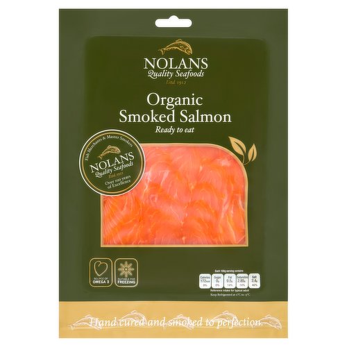 Nolans Organic Smoked Salmon 100g