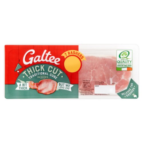 Galtee 7 Thick Cut Traditional Cure Rashers 300g