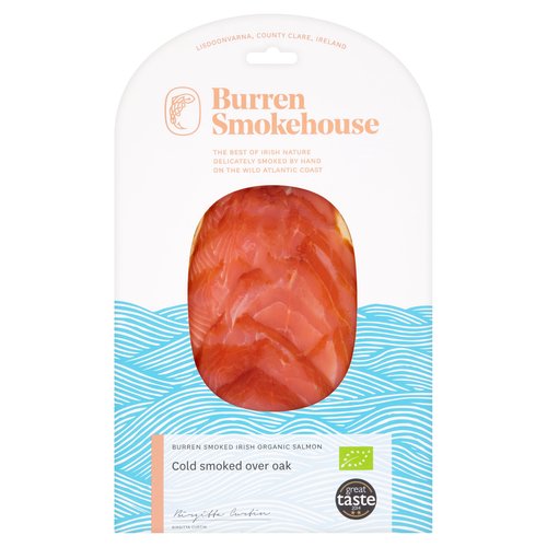 Burren Smokehouse Smoked Irish Organic Salmon Cold Smoked Over Oak 180g