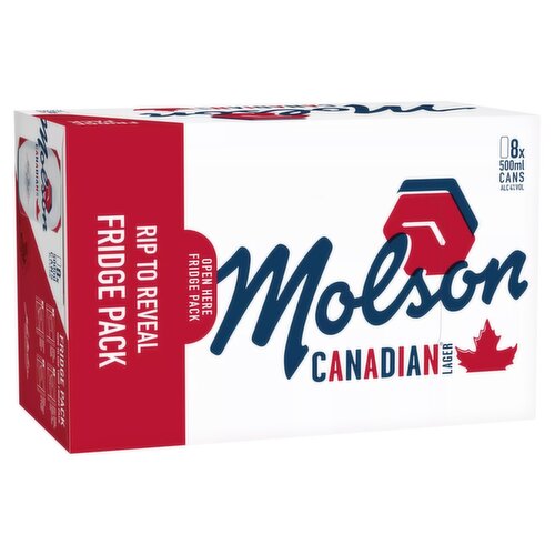 Molson Canadian Lager 8 x 500ml