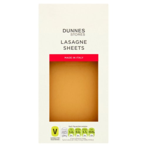 Dunnes Stores Lasagne Sheets 500g