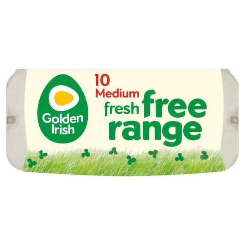 Golden Irish Fresh Free Range 10 Medium Eggs