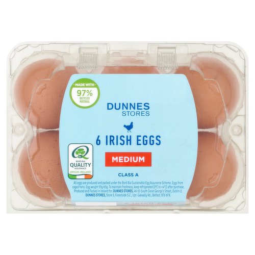 Dunnes Stores 6 Irish Eggs Medium