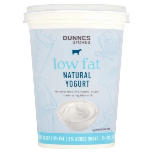 Dunnes Stores Low Fat Natural Yogurt 500g