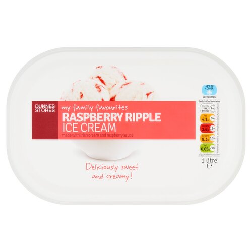 Dunnes Stores My Family Favourites Raspberry Ripple Ice Cream 1 Litre