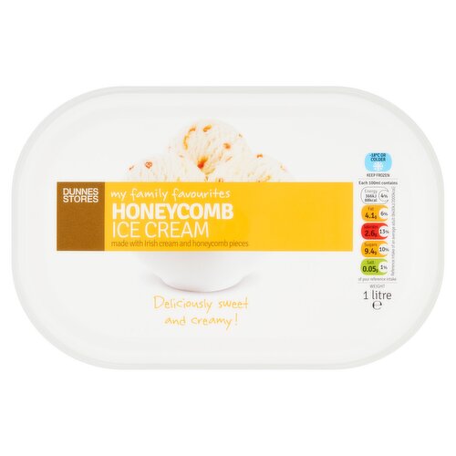 Dunnes Stores My Family Favourites Honeycomb Ice Cream 1 Litre