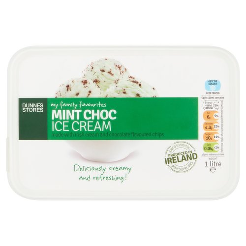 Dunnes Stores My Family Favourites Mint Choc Ice Cream 1 Litre