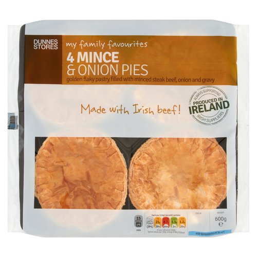 Dunnes Stores My Family Favourites 4 Mince & Onion Pies 600g