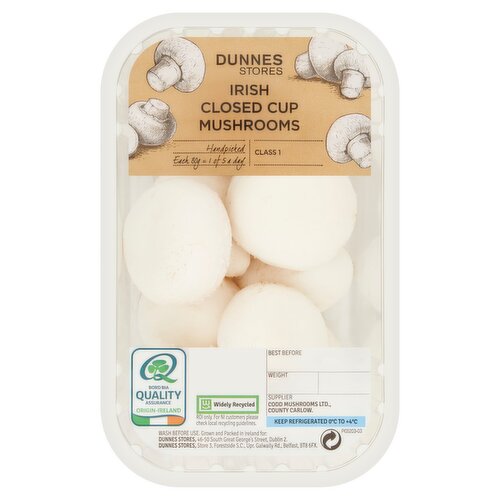 Dunnes Stores Irish Closed Cup Mushrooms 250g