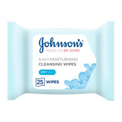 JOHNSON'S® Make-Up Be Gone 5-in-1 Moisturising Cleansing Wipes 25 Wipes