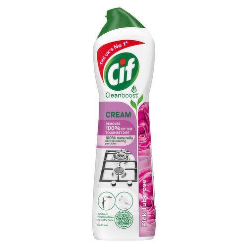 Cif Pink Multipurpose Surface Cream Cleaner with Floral Fragrance Pack of 3