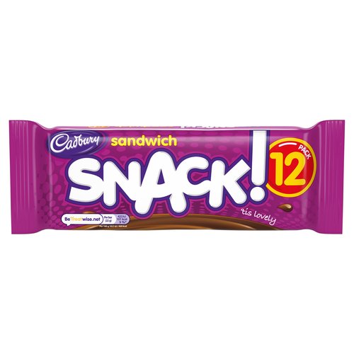 Cadbury Snack Sandwich Chocolate Biscuit 12 Pack 264g