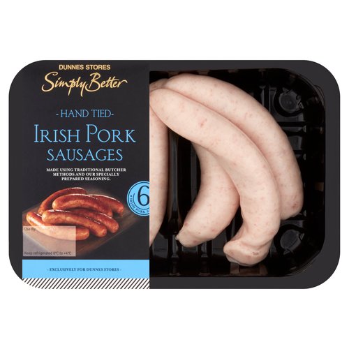 Dunnes Stores Simply Better 6 Hand Tied Irish Pork Sausage 225g