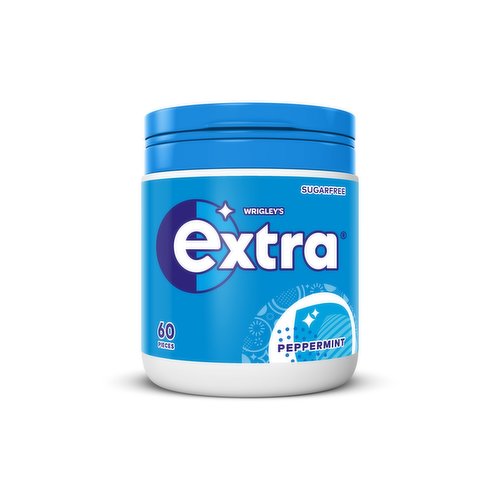 Sugarfree Chewing Gum with Sweeteners and Mint Flavour.<br/><br/><b>Further Description</b><br/>A varied and balanced diet and a healthy lifestyle are important.<br/><br/><b>Nutritional Claims</b><br/>Sugarfree<br/><br/><b>Features</b><br/>Sugarfree<br/>Suitable for Vegetarians<br/><br/><b>Lifestyle</b><br/>No Sugar<br/>Suitable for Vegetarians<br/><br/><b>Pack Size</b><br/>84g ℮<br/><br/><br/><b>Ingredients</b><br/>Sweeteners (Sorbitol, Xylitol, Aspartame, Mannitol, Acesulfame K)<br/>Gum Base<br/>Thickener (Gum Arabic)<br/>Flavourings<br/>Humectant (Glycerol)<br/>Emulsifier (<span style='font-weight: bold;'>Soya</span> Lecithin)<br/>Glazing Agent (Carnauba Wax)<br/>Antioxidant (BHA)<br/><br/><b>Safety Warning</b><br/>CONTAINS A SOURCE OF PHENYLALANINE.<br/><br/><b>Storage Type</b><br/>Ambient<br/><br/><b>Storage</b><br/>Keep cool and dry. Best before: See side.<br/><br/><b>Preparation and Usage</b><br/>Chew for at least 20 minutes after eating and drinking.<br/><br/><b>Company Name</b><br/>Mars Wrigley Confectionery UK Ltd / Mars Foods Ireland Ltd.<br/><br/><b>Company Address</b><br/>GB: Freepost Mars Wrigley Confectionery UK Ltd.<br/>
<br/>
IE: Mars Foods Ireland Ltd.,<br/>
PO Box 3856,<br/>
Dublin 4.<br/><br/><b>Telephone Helpline</b><br/>GB: 0800 952 0077<br/>IE: 1890 812 315<br/><br/><b>Web Address</b><br/>www.mars.co.uk/contact<br/>https://ire.mars.com<br/><br/><b>Return To</b><br/>Get in Touch:<br/>
0800 952 0077<br/>
www.mars.co.uk/contact<br/>
GB: Freepost Mars Wrigley Confectionery UK Ltd.<br/>
<br/>
IE: Mars Foods Ireland Ltd.,<br/>
PO Box 3856,<br/>
Dublin 4.<br/>
Contact us: https://ire.mars.com<br/>
1890 812 315<br/>
