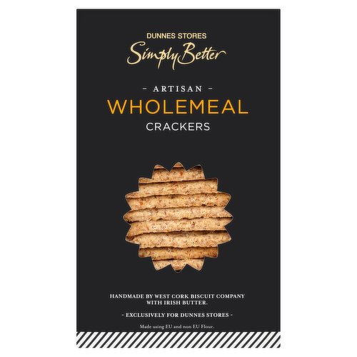 Dunnes Stores Simply Better Artisan Wholemeal Crackers 120g