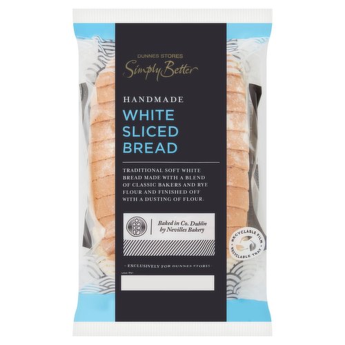 Dunnes Stores Simply Better Handmade White Sliced Bread 400g