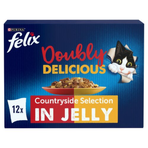 FELIX Doubly Delicious Meat Selection in Jelly Wet Cat Food 12x100g