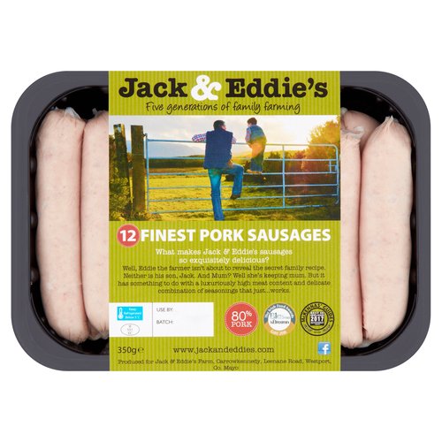 Jack & Eddie's 12 Finest Pork Sausages 350g