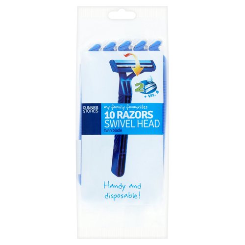 Dunnes Stores My Family Favourites 10 Razors Swivel Head Twin Blade