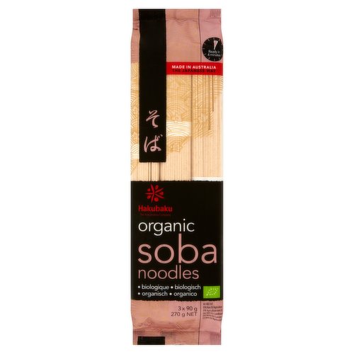 Hakubaku Organic Soba Noodles 3 x 90g (270g)