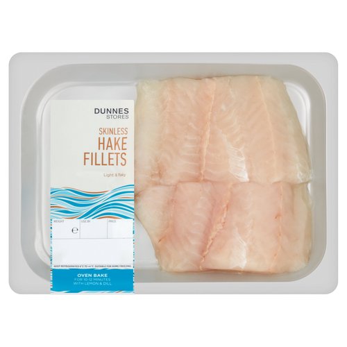 Dunnes Stores Skinless Hake Fillets 250gm