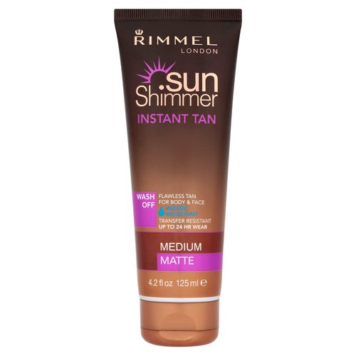 Rimmel London Sunshimmer Instant Tan Wash Off Medium Matte 125ml