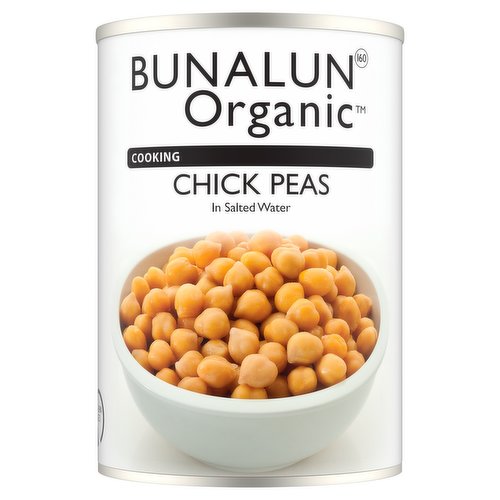 Bunalun Organic Cooking Chick Peas in Salted Water 400g