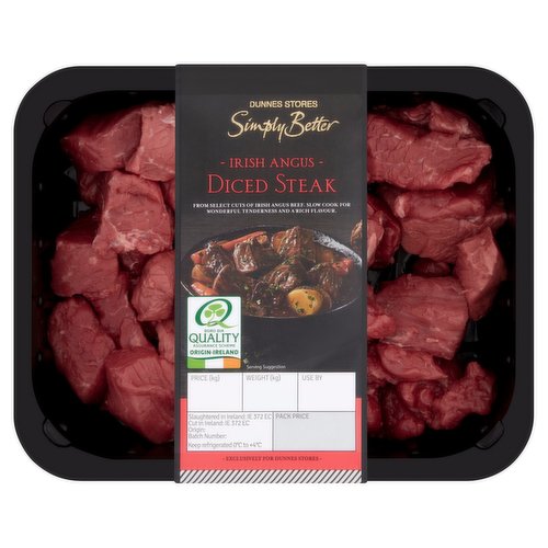 Dunnes Stores Simply Better Irish Angus Diced Steak 360g