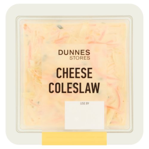 Cabbage, Carrot and Onion with Mature Cheddar Cheese in Mayonnaise<br/><br/><b>Features</b><br/>Suitable for Vegetarians<br/><br/><b>Lifestyle</b><br/>Suitable for Vegetarians<br/><br/><b>Pack Size</b><br/>250g ℮<br/><br/><b>Usage Other Text</b><br/>Number of Servings Per Pack: 3 Approx.<br/><br/><b>Usage Count</b><br/>Number of uses - Servings - 3<br/><br/><br/><b>Ingredients</b><br/>Mayonnaise (43%) [Rapeseed Oil, Water, Spirit Vinegar, Sugar, Pasteurised <span style='font-weight: bold;'>Egg</span> Yolk (<span style='font-weight: bold;'>Egg</span> Yolk, Salt), Potato Starch, Salt, Dijon <span style='font-weight: bold;'>Mustard</span> (Water, <span style='font-weight: bold;'>Mustard</span> Flour, Spirit Vinegar, Sea Salt, <span style='font-weight: bold;'>Mustard</span> Husk, Ground Pimento, Ground Turmeric), <span style='font-weight: bold;'>Oat</span> Fibre, Lemon Juice]<br/>Cabbage (27%)<br/>Carrots (13%)<br/>Mature Red Cheddar Cheese (10%) (<span style='font-weight: bold;'>Milk</span>, Beta Carotene)<br/>Mature White Cheddar Cheese (<span style='font-weight: bold;'>Milk</span>) (4%)<br/>Onions (3%)<br/>Chives<br/><br/><b>Allergy Advice</b><br/>For allergens, including Cereals containing Gluten, see ingredients in bold.<br/><br/><br/><b>Storage Type</b><br/>Chilled<br/><br/><b>Storage and Usage Statements</b><br/>Keep Refrigerated<br/><br/><b>Storage</b><br/>- Keep refrigerated 0°C to +4°C.<br/>
- Consume within 2 days of opening and by 'use by' date.<br/>
- For 'use by' date, see front of pack.<br/>
- Stir before serving.<br/><br/><b>Storage Conditions</b><br/>Min Temp °C 0<br/>Max Temp °C 4<br/><br/>Packed In - Northern Ireland<br/><br/><b>Origin</b><br/>Packed in Co. Armagh, Northern Ireland<br/><br/><b>Company Name</b><br/>Dunnes Stores<br/><br/><b>Company Address</b><br/>46-50 South Great George's Street,<br/>
Dublin 2.<br/>
<br/>
Store 3,<br/>
Forestside S.C.,<br/>
Upr. Galwally Rd.,<br/>
Belfast,<br/>
N. Ireland,<br/>
BT8 6FX.<br/><br/><b>Durability after Opening</b><br/>Consume Within - Days - 2<br/><br/><b>Return To</b><br/>Dunnes Stores,<br/>
46-50 South Great George's Street,<br/>
Dublin 2.<br/>
<br/>
Dunnes Stores,<br/>
Store 3,<br/>
Forestside S.C.,<br/>
Upr. Galwally Rd.,<br/>
Belfast,<br/>
N. Ireland,<br/>
BT8 6FX.<br/>