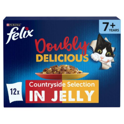 FELIX Doubly Delicious 7+ Meaty Selection in Jelly Wet Cat Food 12x100g