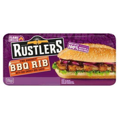 Rustlers The Smoky BBQ Rib with Our Smokey BBQ Sauce 157g