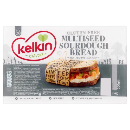 Kelkin Gluten Free Multiseed Sourdough Bread 200g