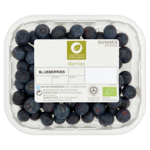 Dunnes Stores Organic Blueberries 125g