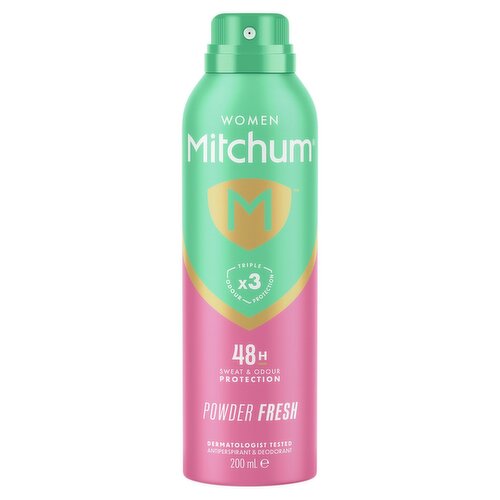 Mitchum Women Triple Odor Defense 48HR Protection Powder Fresh Antiperspirant & Deodorant 200ml