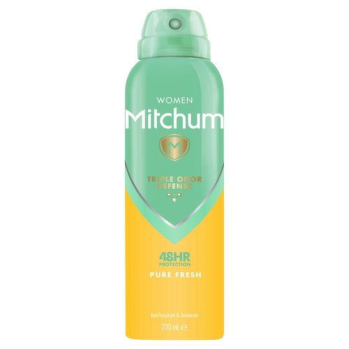 Mitchum Women Triple Odor Defense 48HR Protection Pure Fresh Antiperspirant & Deodorant 200ml