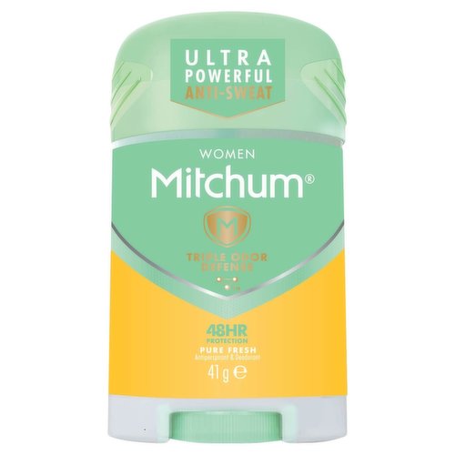 Mitchum Women Triple Odor Defense 48HR Protection Pure Fresh Antiperspirant & Deodorant 41g