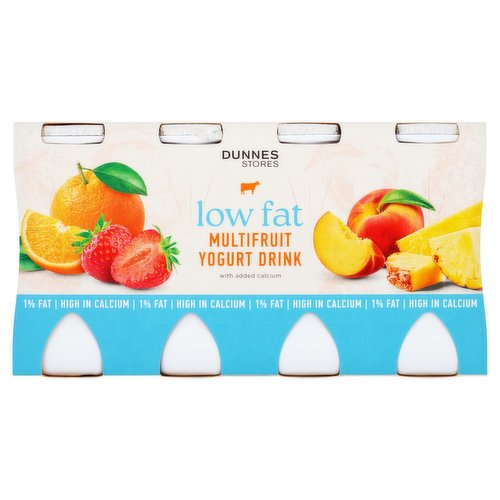 Dunnes Stores Low Fat Multifruit Yogurt Drink 8 x 100g