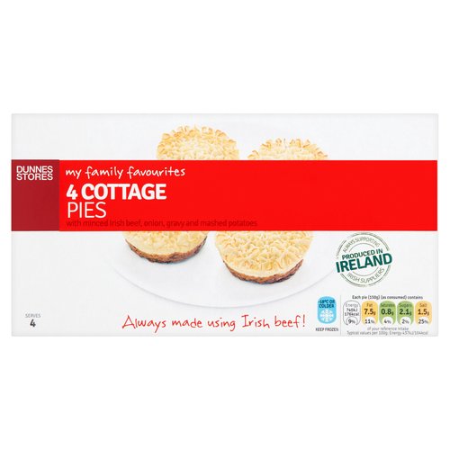 Dunnes Stores My Family Favourites Cottage Pies 4 x 150g (600g)