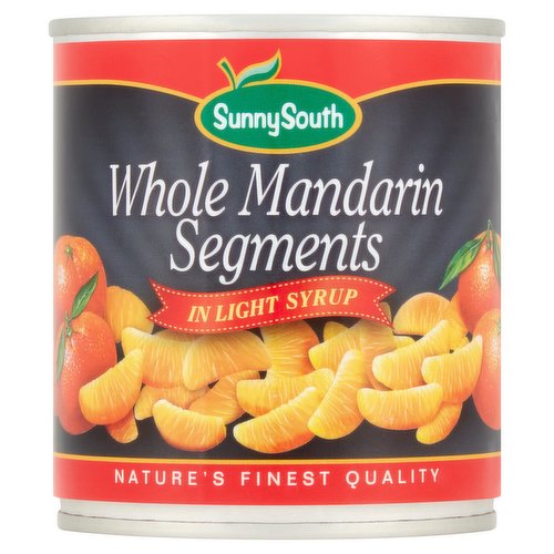 Sunny South Whole Mandarin Segments in Light Syrup 312g